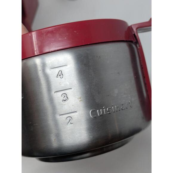 Cuisinart DCC-450BK Red 4 Cup Coffee Maker Stainless Steel Carafe Filter - Picture 9 of 12